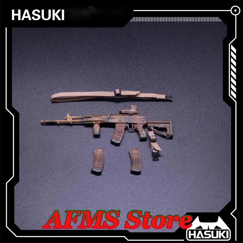 HASUKI WM-03 1/12 Scale Collectible Figure Weapon AK-12 Assault Rifle Plastic Gun Model Fit 6Inch Action Figure Soldier Dolls