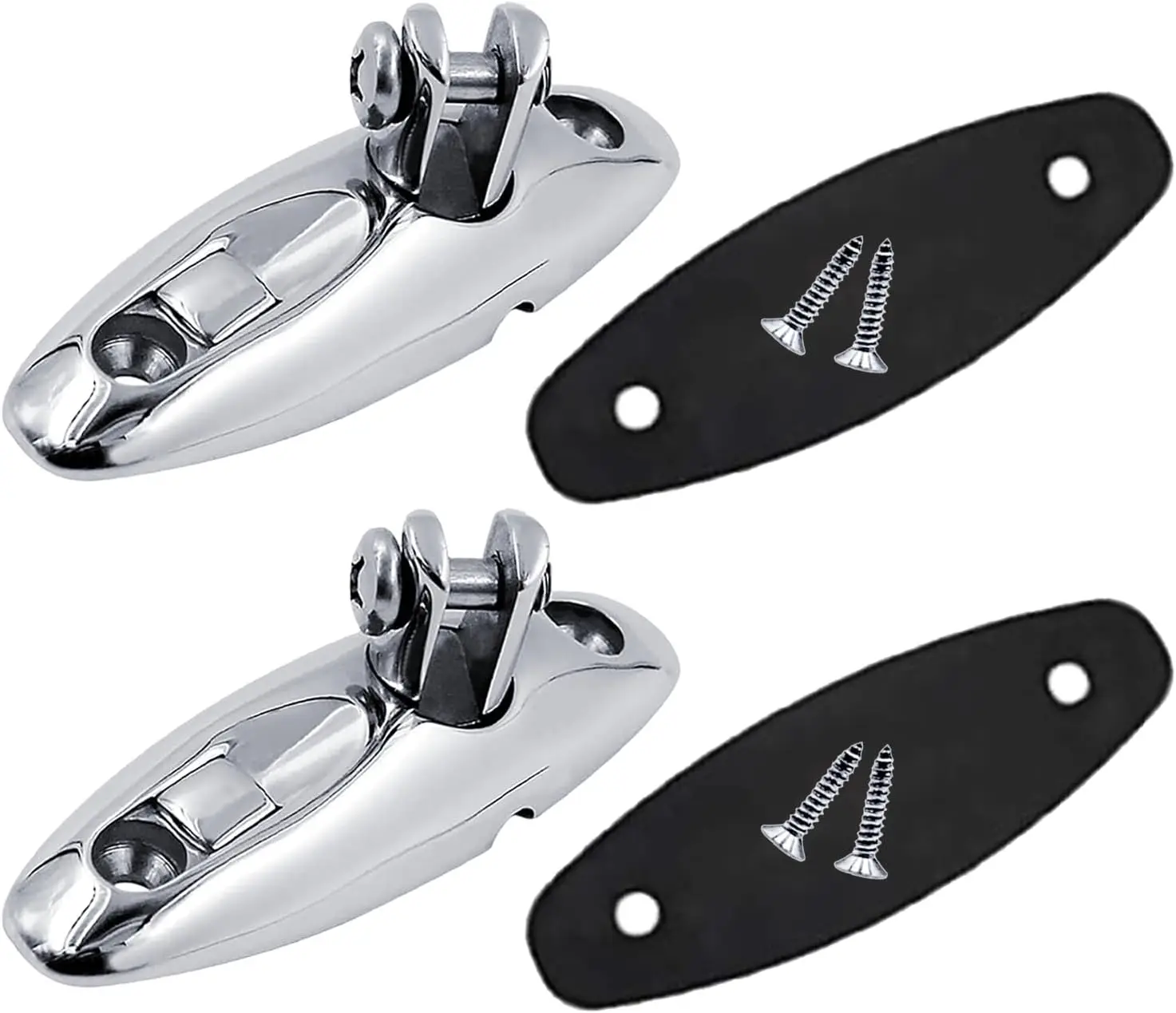 Quick Release Top Swivel Hinge 316 Stainless Steel Deck Side Mount Marine Hardware with Screws (3.6 inch 2 Pack)