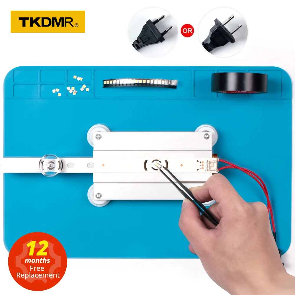 TKDMR LED Lamp Bead Remover PTC Heating Solder Chip Welding Solde Station High-temperature Resistance Silica Gel Pad Insulation