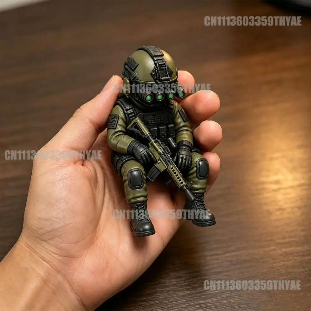 

Soldier Decoration Sitting Snipers Statue Armed Special Forces Statue Military Soldier Sculpture Collectible Model