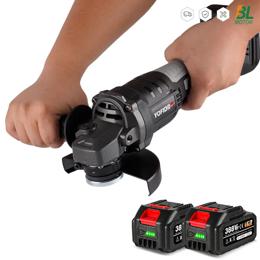 Brushless Elétrica Angle Grinder Cordless Eficiente Grinder Cutting Machine Ferramentas Elétricas para Makita 18v Bateria 125 mm 20000rpm