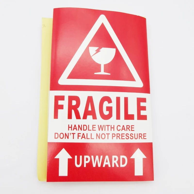 60pcs 15x9cm Handle with Care Dont Fall Not Pressure Label Fragile Products Warning Stickers