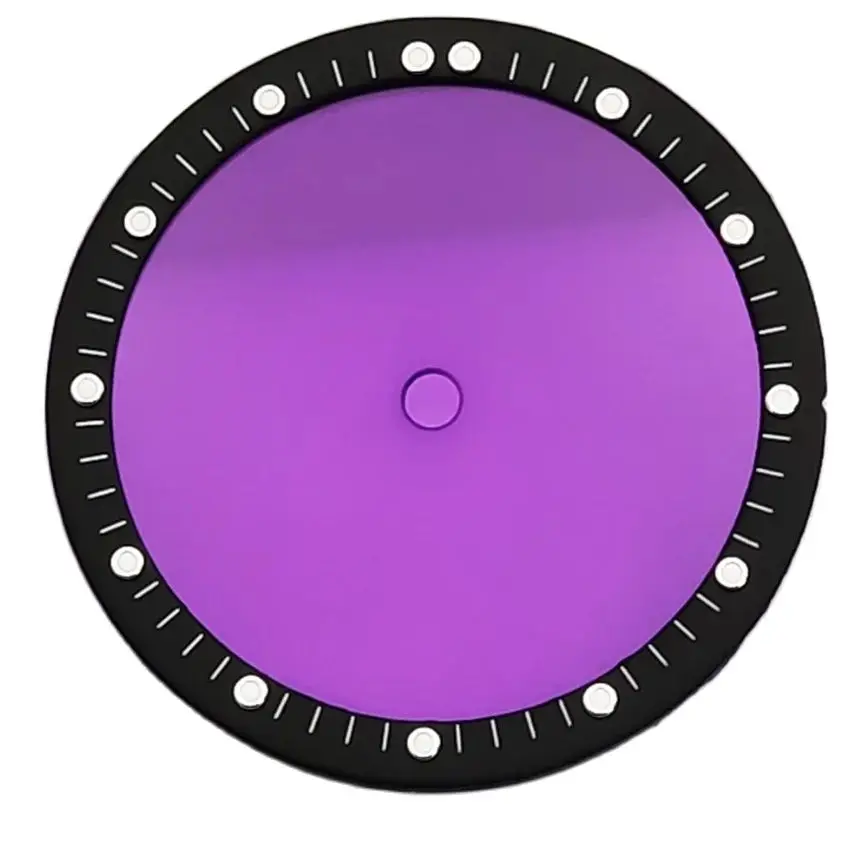 28.5MM Transparent Color Dial Green Luminous for NH35/36/38/70/4R Movement Watch Accessories Watch Dial