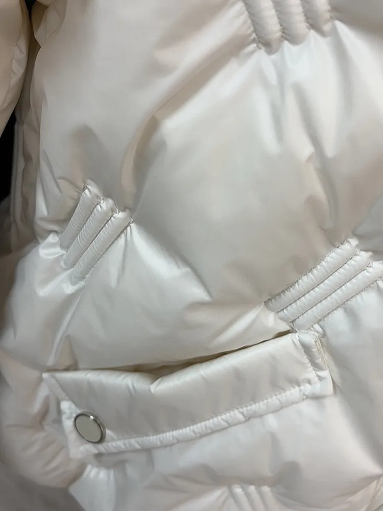 شتاء جديد المرأة أسفل سترة ركاب يندبروف الوقوف طوق قصير الأبيض بطة أسفل سترة