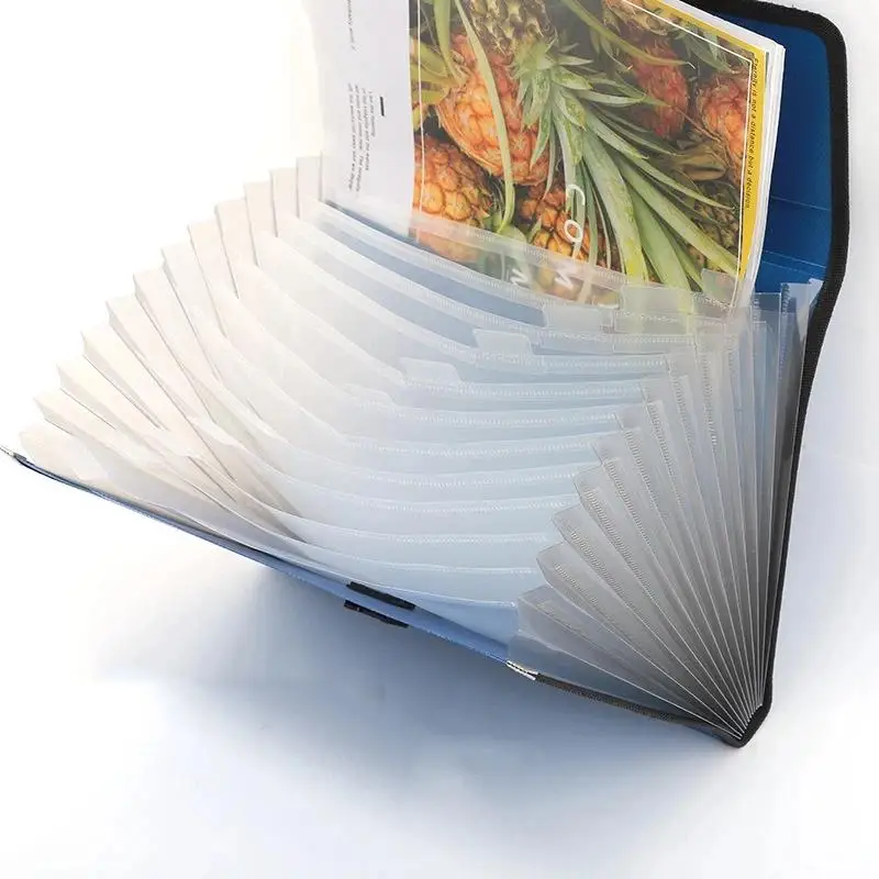 Office Expanding File Folder Large Capacity Document Organizer 20 Pockets Waterproof Paper Storage Holder for Work Filing Travel