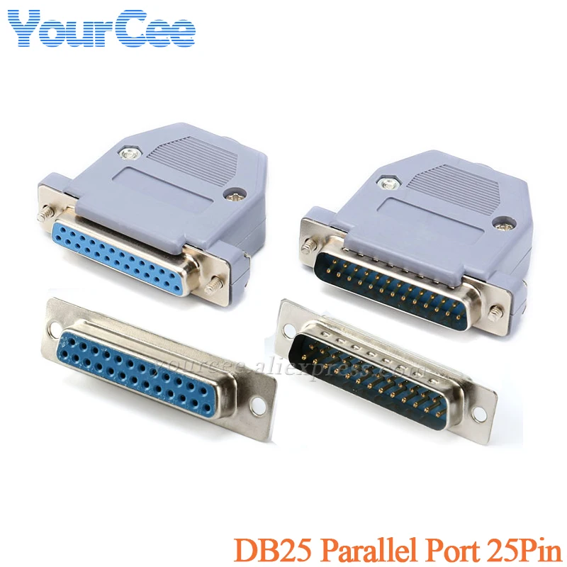 DB25 Soldering Connector 25pin DB15 15Pin DB9 9Pin Male Female Plug Welding Socket Adapter Data Cable Plastic Case Shell image 2