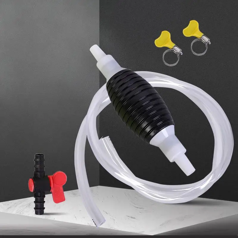 3FT Manual Hand Siphon Transfer Pump Pipe for Fuel Oil Water Petrol Liquid Extraction Tool for Vehicle and Aquarium Use view 3