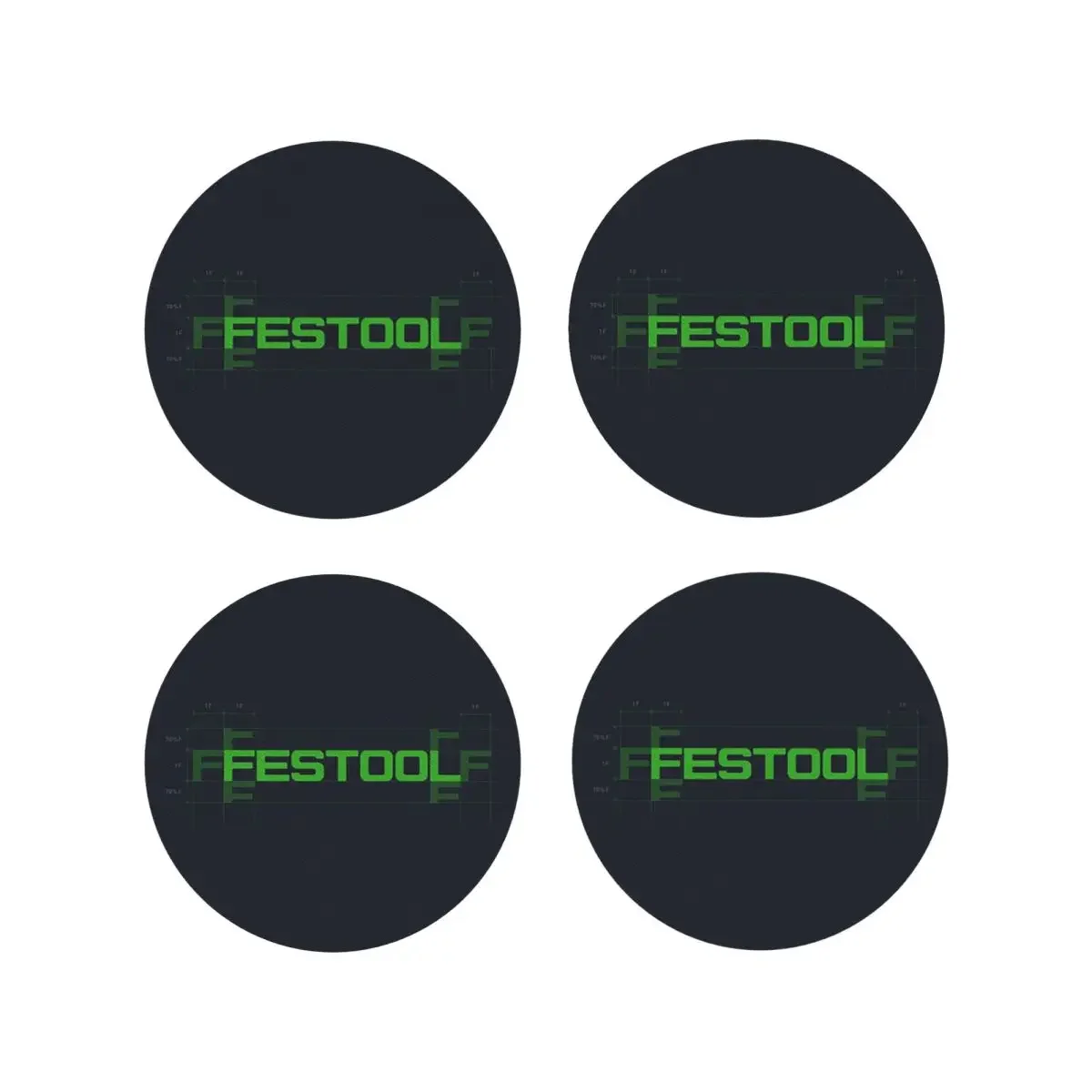 Festool Powertool Подставки Кухонные салфетки Водонепроницаемые изоляционные коврики для чашек Кофейные коврики для декора Домашняя посуда Подушечки Набор из 4 шт.