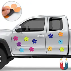 Magnetic Cartoon Sunflower Flower Refrigerator Sticker PVC Self-priming Soft Magnetic Car Decoration Sticker