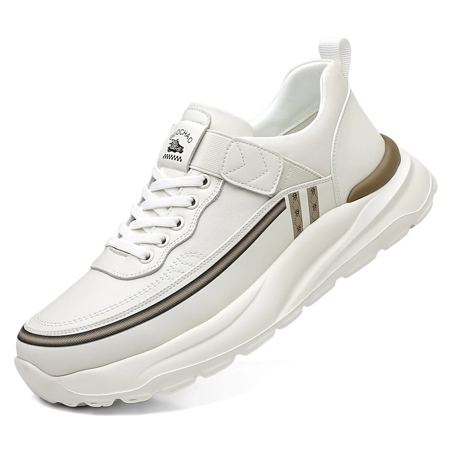 

Autumn Winter New Designer Sports Shoes Man Fashion Cow Leather Casual Sneakers Man Solid Color Sports Outdoor Shoes Male