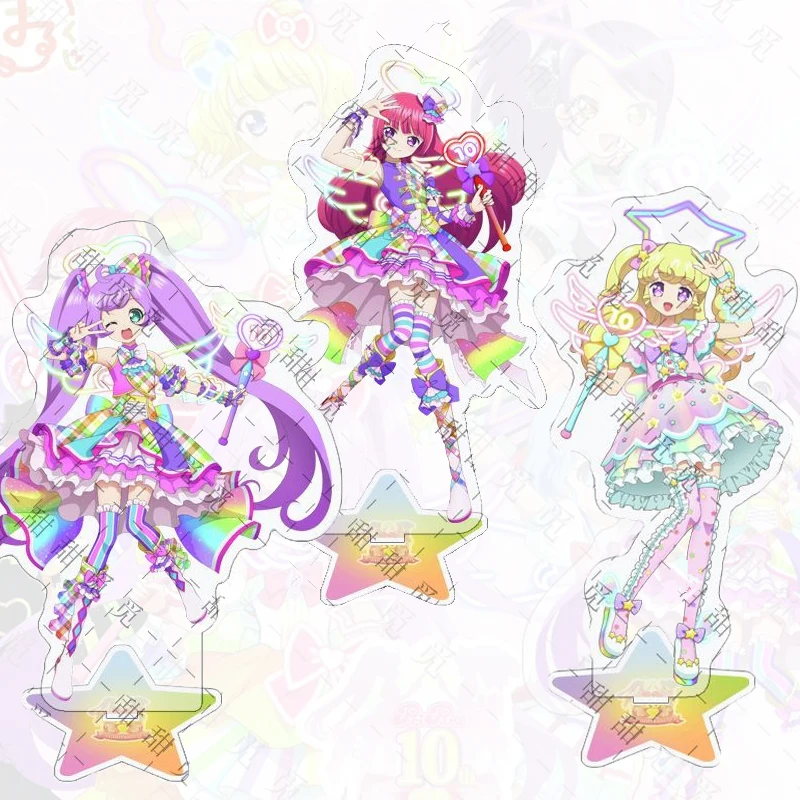 

Pripara 10th Fluorescence Stand Card Acrylic Standing Sign Exquisite Desktop Collect Ornaments Model Girl Figure Birthday Gift