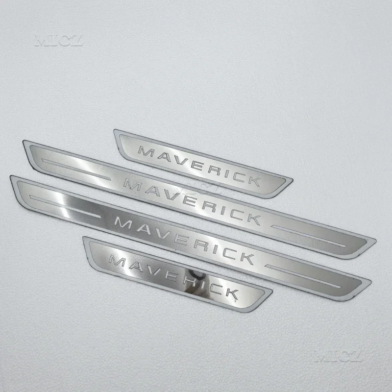 

For Ford Maverick 2022 2023 2024 Car Accessories Door Sill Pedal Protector Scuff Plate Auto Thresholds Sticker Styling Trim