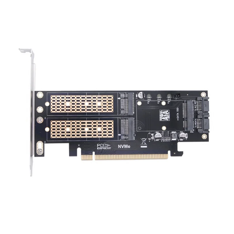 الكلاسيكية-PCIE X16 إلى M.2 M مفتاح NVME SSD بطاقة محول PCIE X16 إلى M.2 B مفتاح SATA SSD بطاقة محول MSATA SSD بطاقة محول