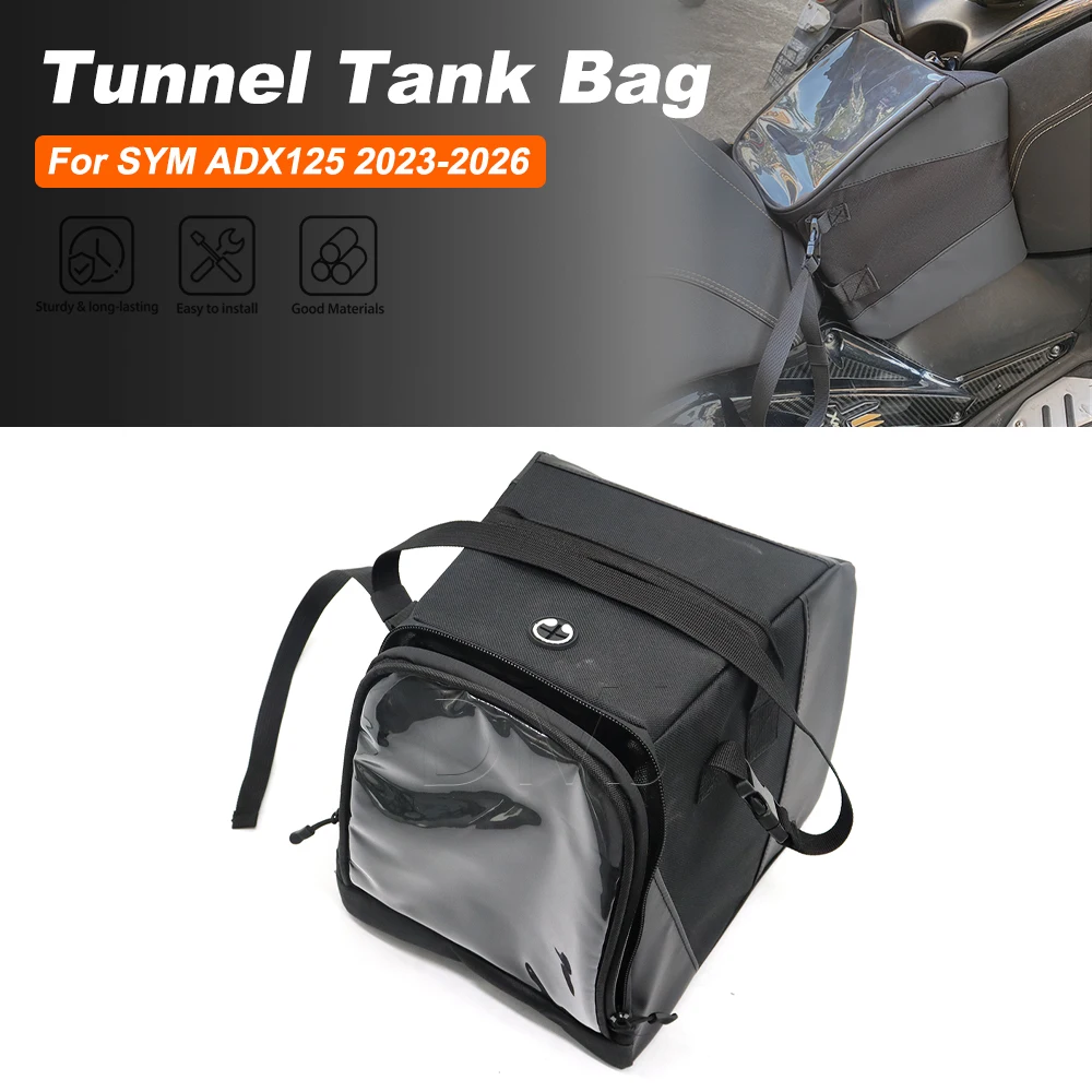 For SYM ADX125 ADX 125 2023 2024 2025 2026 Motorcycle Scooter Tunnel Bag Waterproof Tank Travel Bag Luggage Tool Bag Console Bag