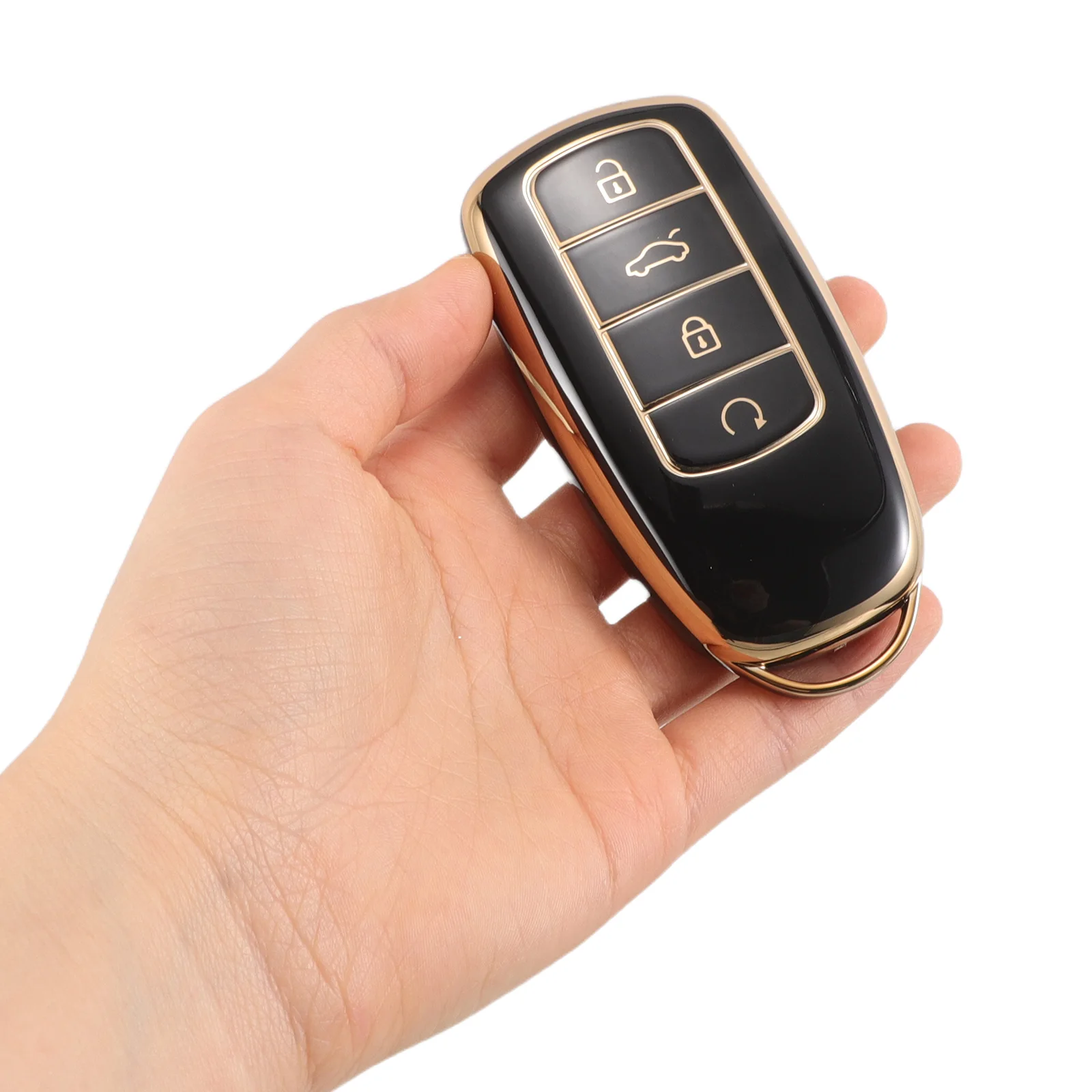 

2Pcs Car Key Shell Fob Cover Replacement Universal Case TPU Precision Cut Durable Protection Scratch Drop Proof Car
