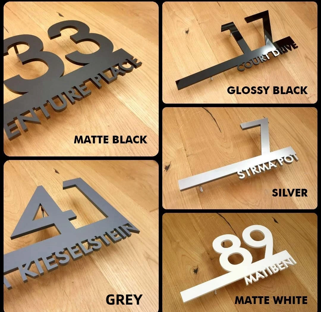 Outdoor Acrylic Home Address Sign Street Number Plate Residential Fence Listing High Quality Custom Sign House Number Sign