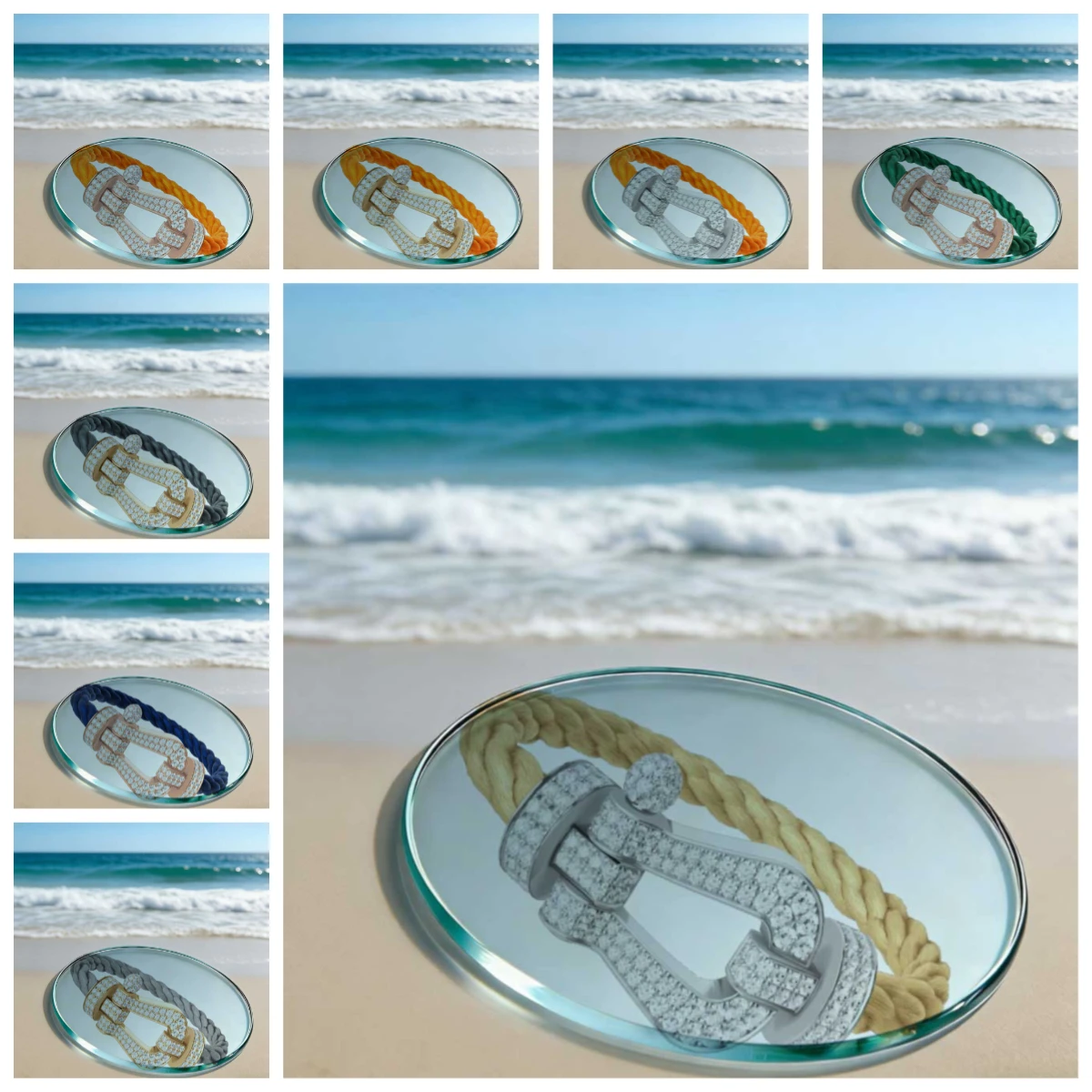 

Extra-large stainless steel nylon rope with full zirconia beads - perfect gift for women to wear daily or for parties.