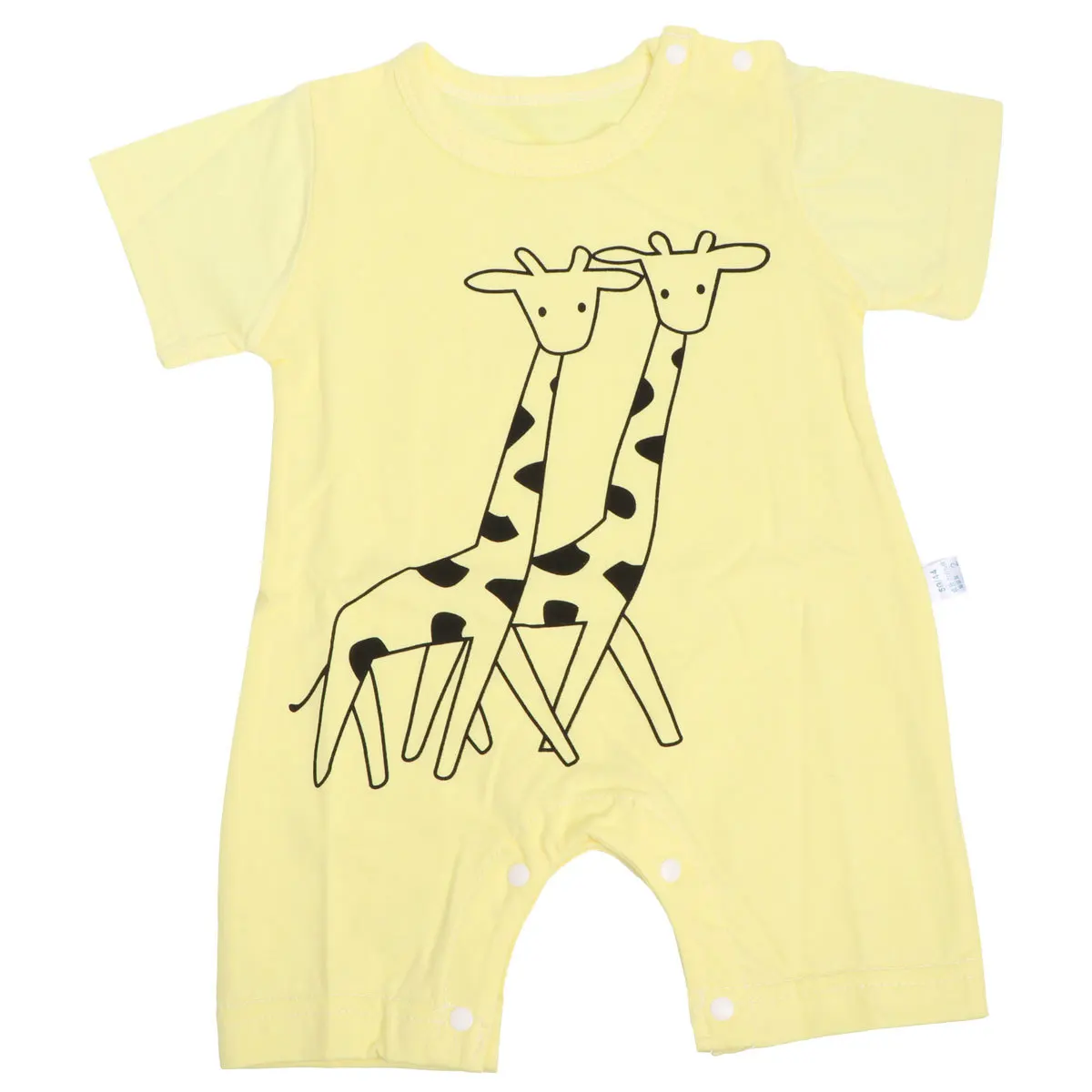 

0-3 Month Infant Sleeveless Romper Yellow Giraffe Baby Jumpsuit Summer Clothes Soft Breathable Cotton Cartoon Baby Clothes