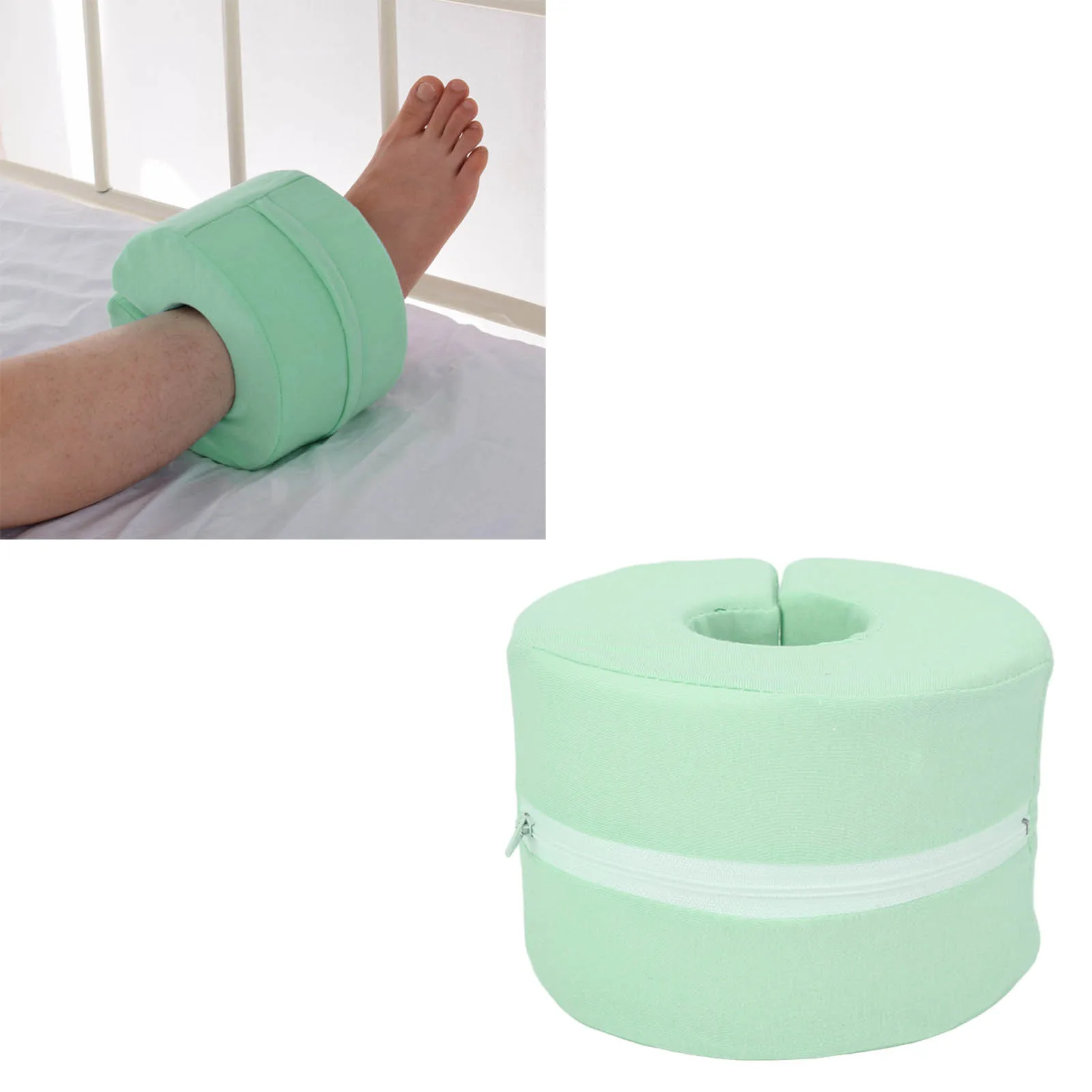 Foot Elevation Pillow Pain Pressure Relief Promote Recovery Detachable Washable Cover Ankle Heel Elevator for Foot Ankle Green