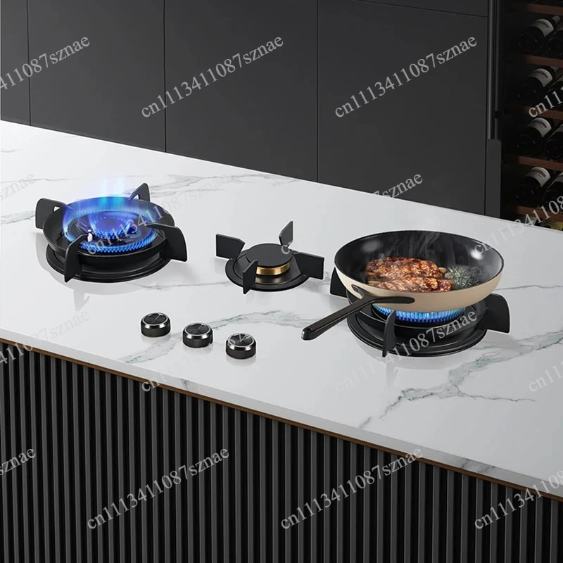 Premium Built-in  Cooktop 3-Burner 5.2KW Copper Flame Failure Protection Panel-Ready for Custom Kitchen