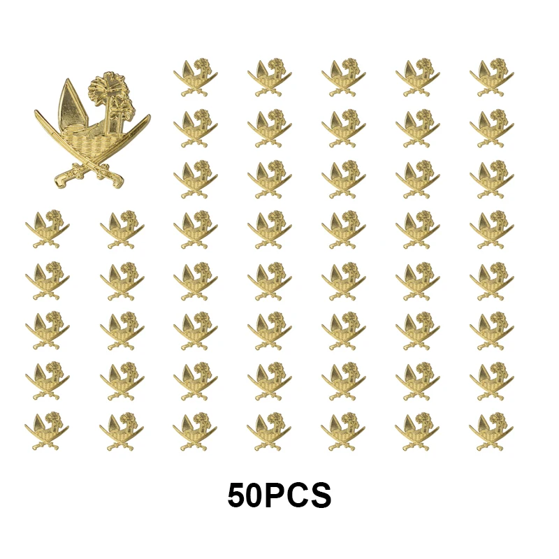 1-5-10-50-100 قطعة قطر الذهبي شارة بروش دبابيس التلبيب الطبيعية العلم التلبيب دبابيس علم الدولة شارة #3