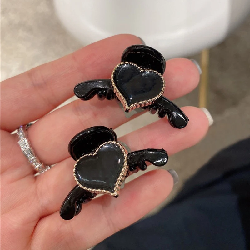 

2PCS For Women Girls Fashion Small Hairpin Hair Accessories Headwear Ornament Korean Style Lovely Heart Vintage Mini Hair Claws