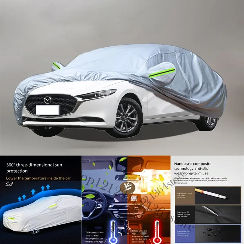 

For Mazda3 Axela Auto Anti snow Anti dust Anti-uv Anti peeling paint And Anti Rainwater 210t car cover Car cover protection