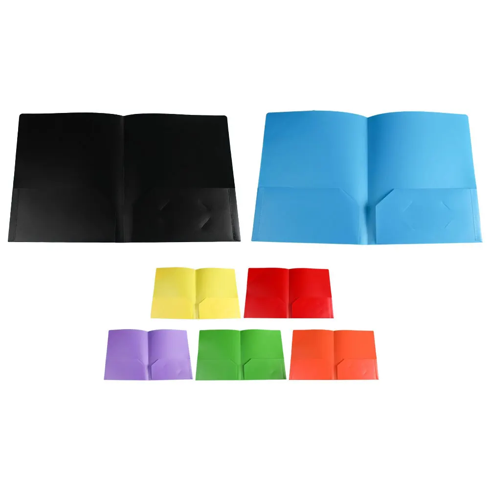 

7Pcs Plastic Document Organizer File Folder Dual Pocket Office School Business Folder School Folders Pocket Folders
