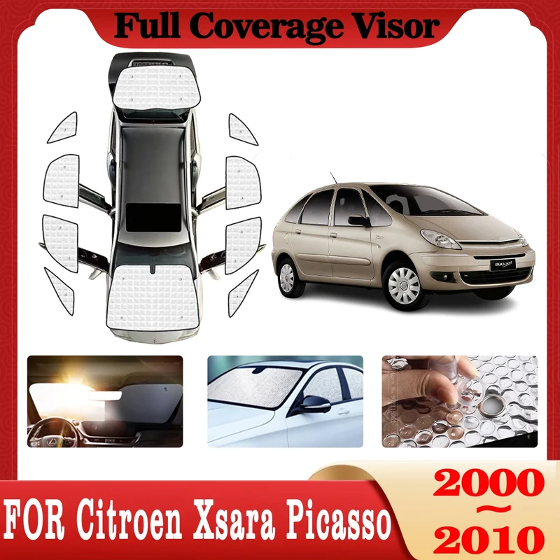 For Citroen Xsara Picasso 2000~2010 2009 2008 2007 Car Sun Protector Pad Windshield Sunscreen Windows Coverage Accessories Tools