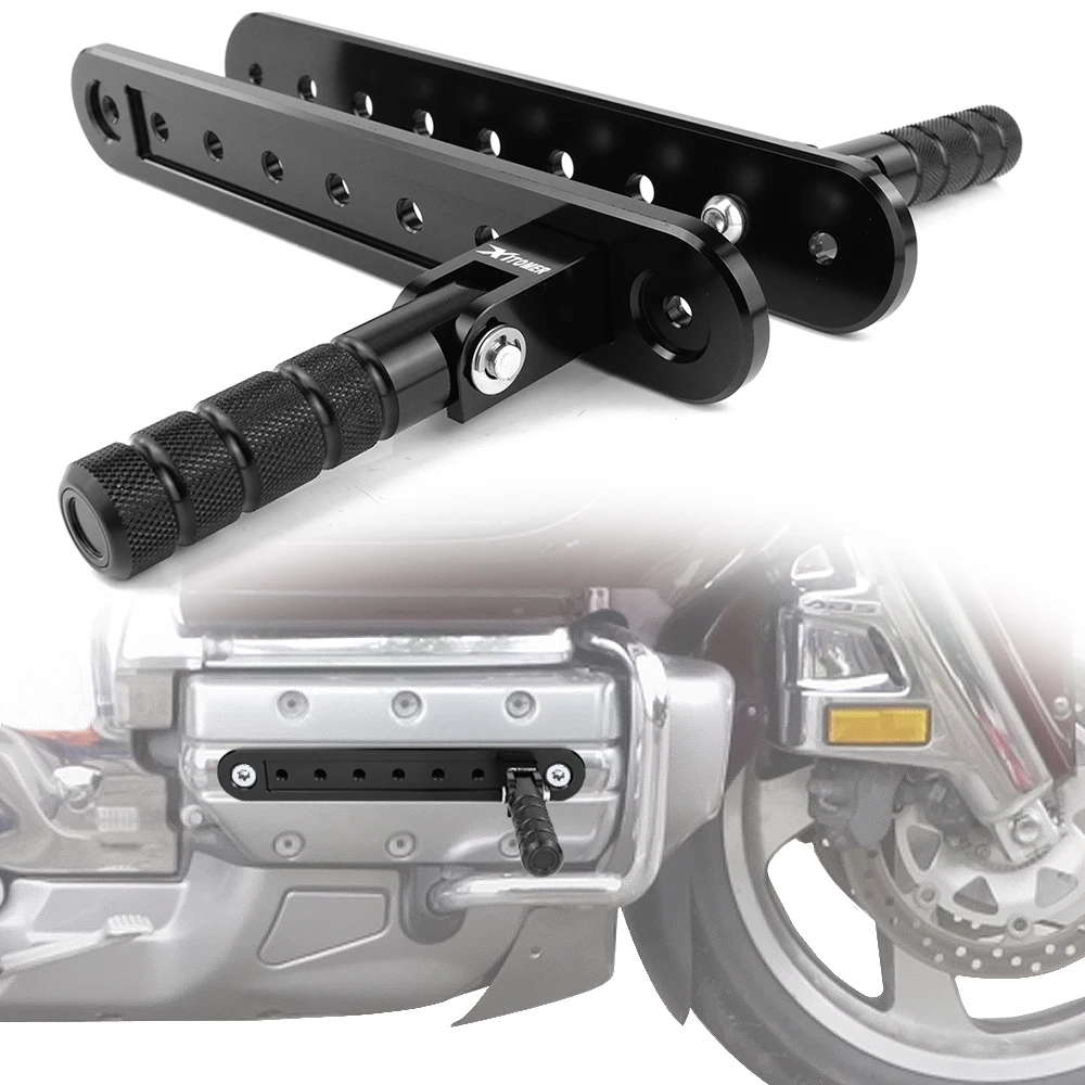 For Honda GL1800 Gold Wing 2004-2013 2014 2015 2016 2017 Motorcycle Rider Adjustable Foot Pegs Footrest Kit Highway Peg Mounts