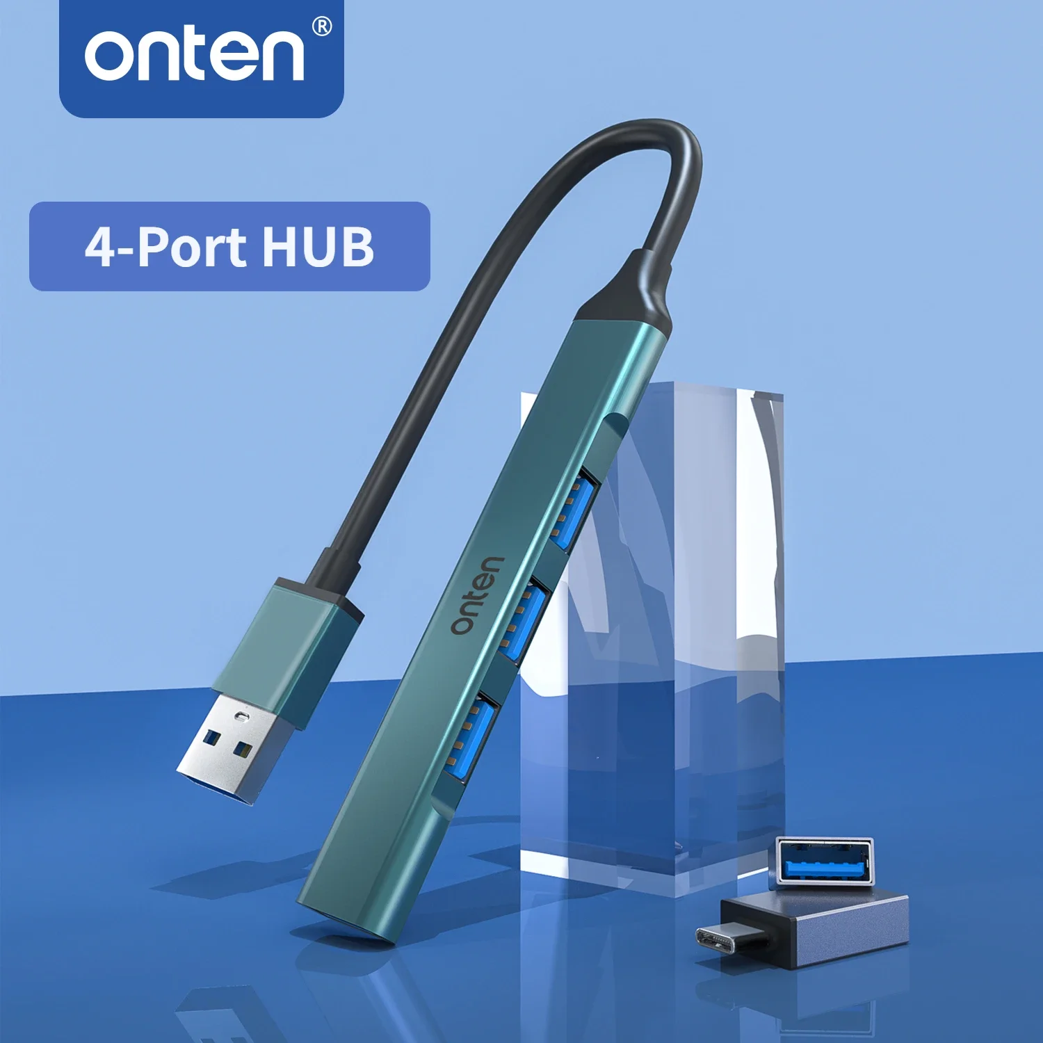 ONTEN USB 4-in-1 USB Type C to USB 3.0 HUB Multi Splitter High Speed 5Gbps For PC Computer Multiport Computer Accessories