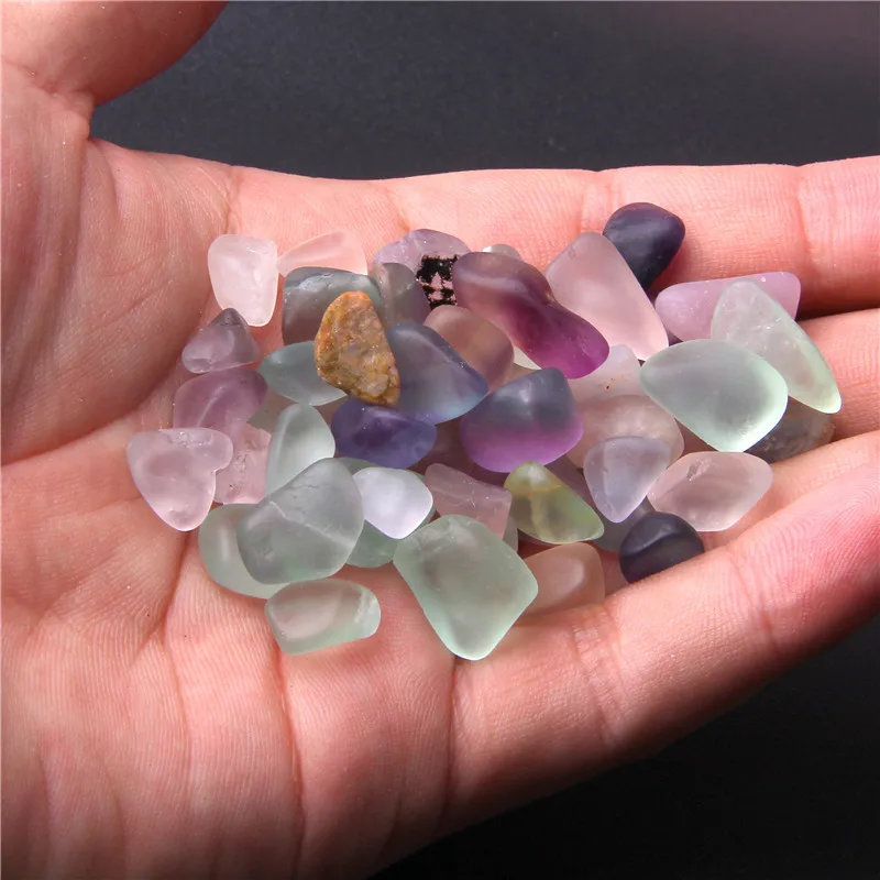 DIY Natural Irregular Fluorite Fish Tank Bonsai Rock Stone Chips Beads Healing Minerals Health Decoration For Jewelry Decoration