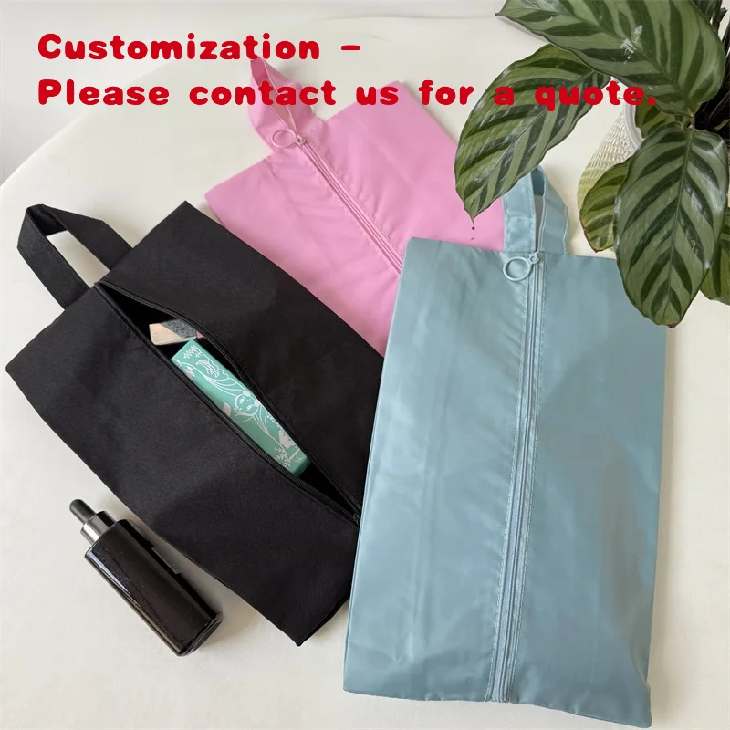 

custom.Custom Travel Shoe Dust Bag Pouch Waterproof Nylon Bag with Zipper Men and Women's Business Trip Nylon Materi