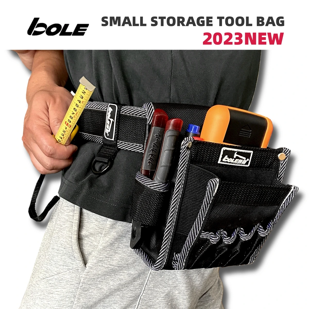 BOLE Small Tool Pocket, Multifunctional, Compact, Portable Tool Pocket, Waist Pocket