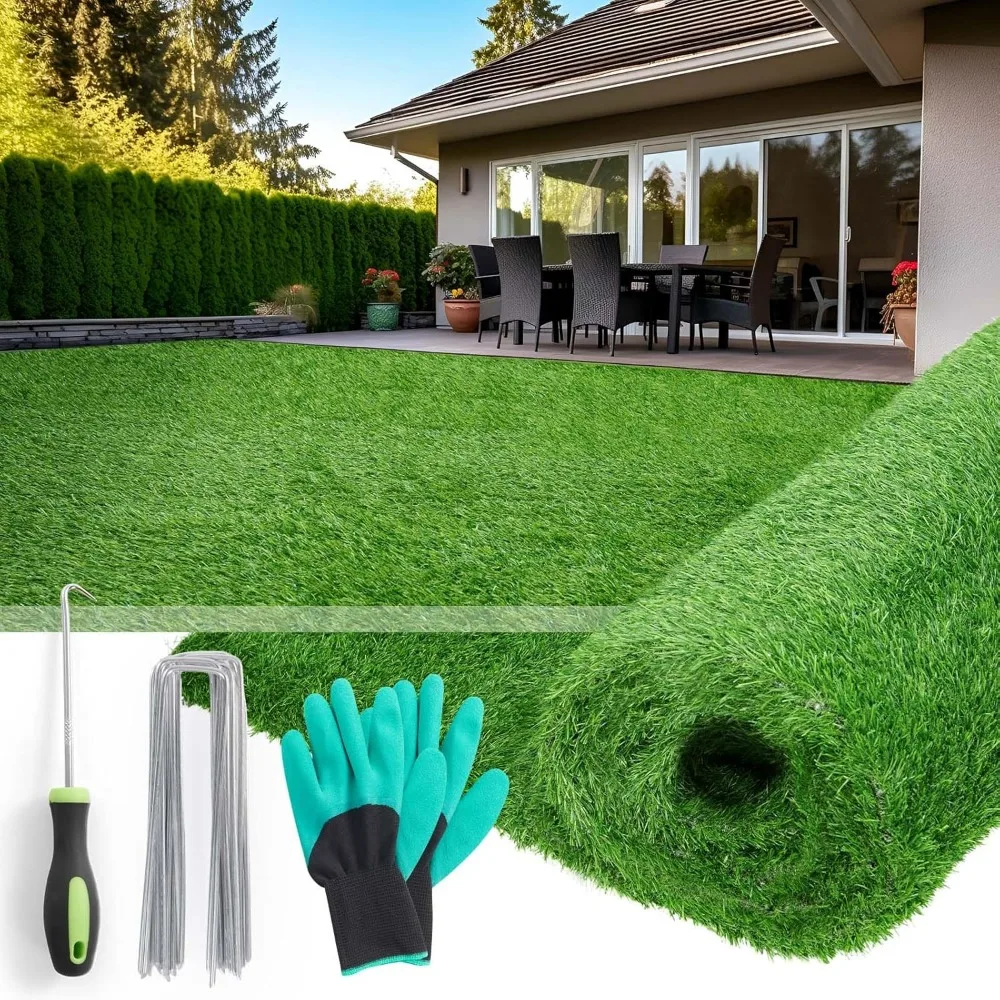 

Artificial Grass Turf Roll Outdoor for Garden Landscape Decoration, Astroturf Rug with Drainage Holes,Synthetic Grass Lawn for B