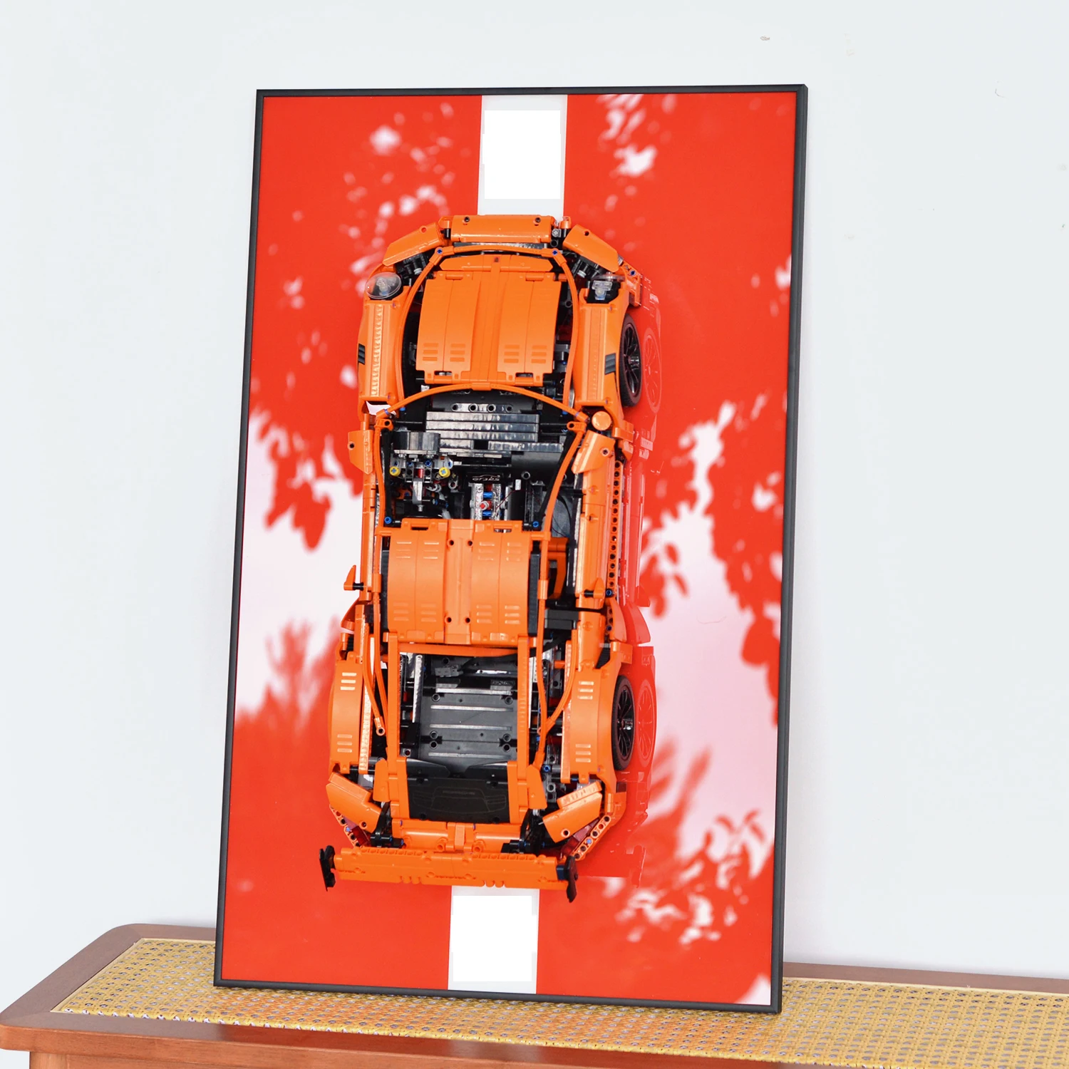 Display Wallboard Voor Lego Technic Porsche 911gt3 Rs 42056, Volwassen Verzamelobjecten Voor Lego Auto Wandmontage Bouwstenen