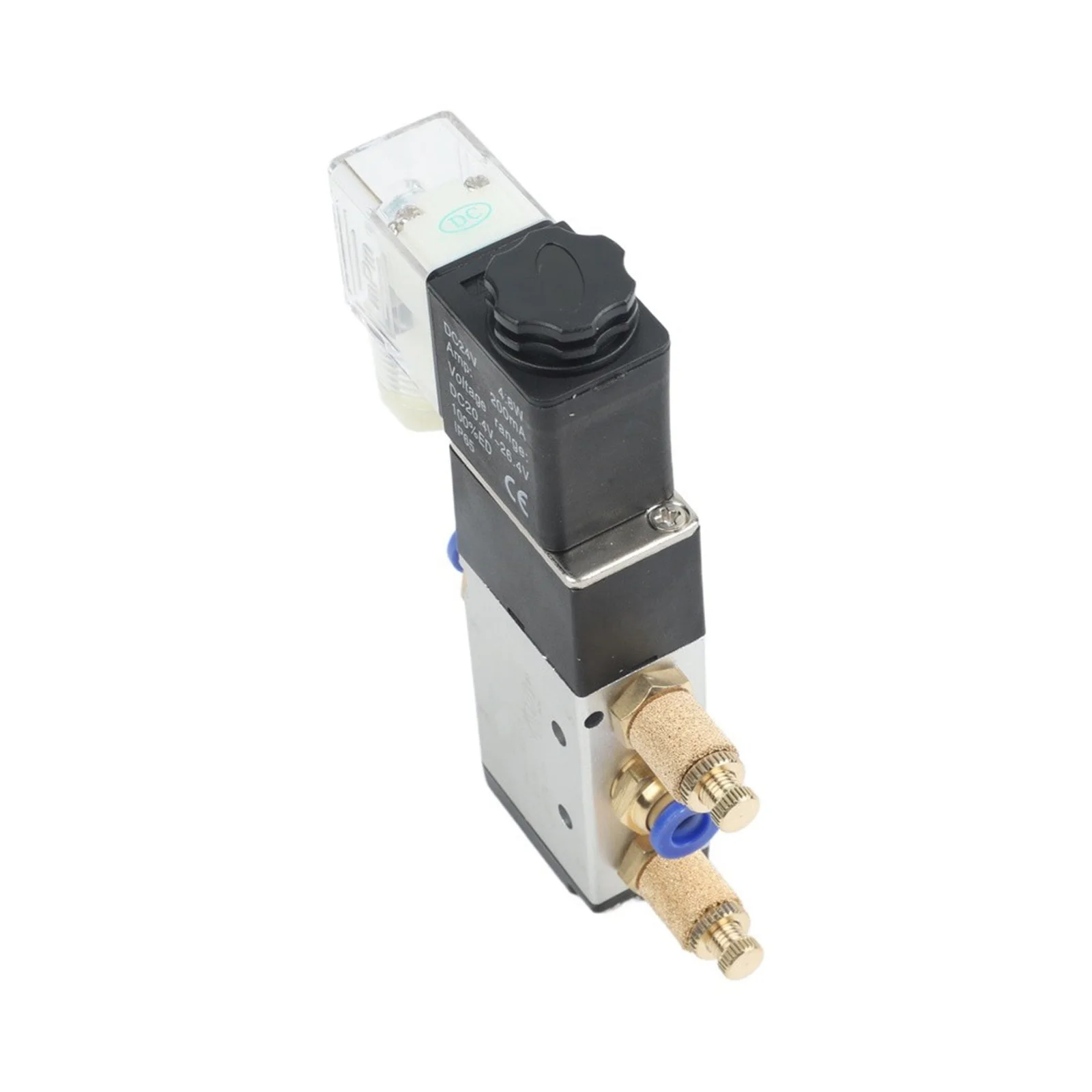 Part Solenoid Valve DC 24V Male Connectors Replacement 29mA 4V210-08 BSPT Thread Business Control Mufflers 0.15 0.8Mpa