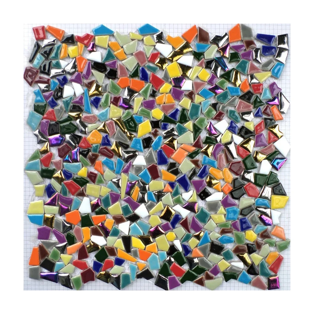 rainbow colorful ceramc mosaic irregular shaped seven color for bathroom shower mosaic kitchen backsplash wall floor tiles