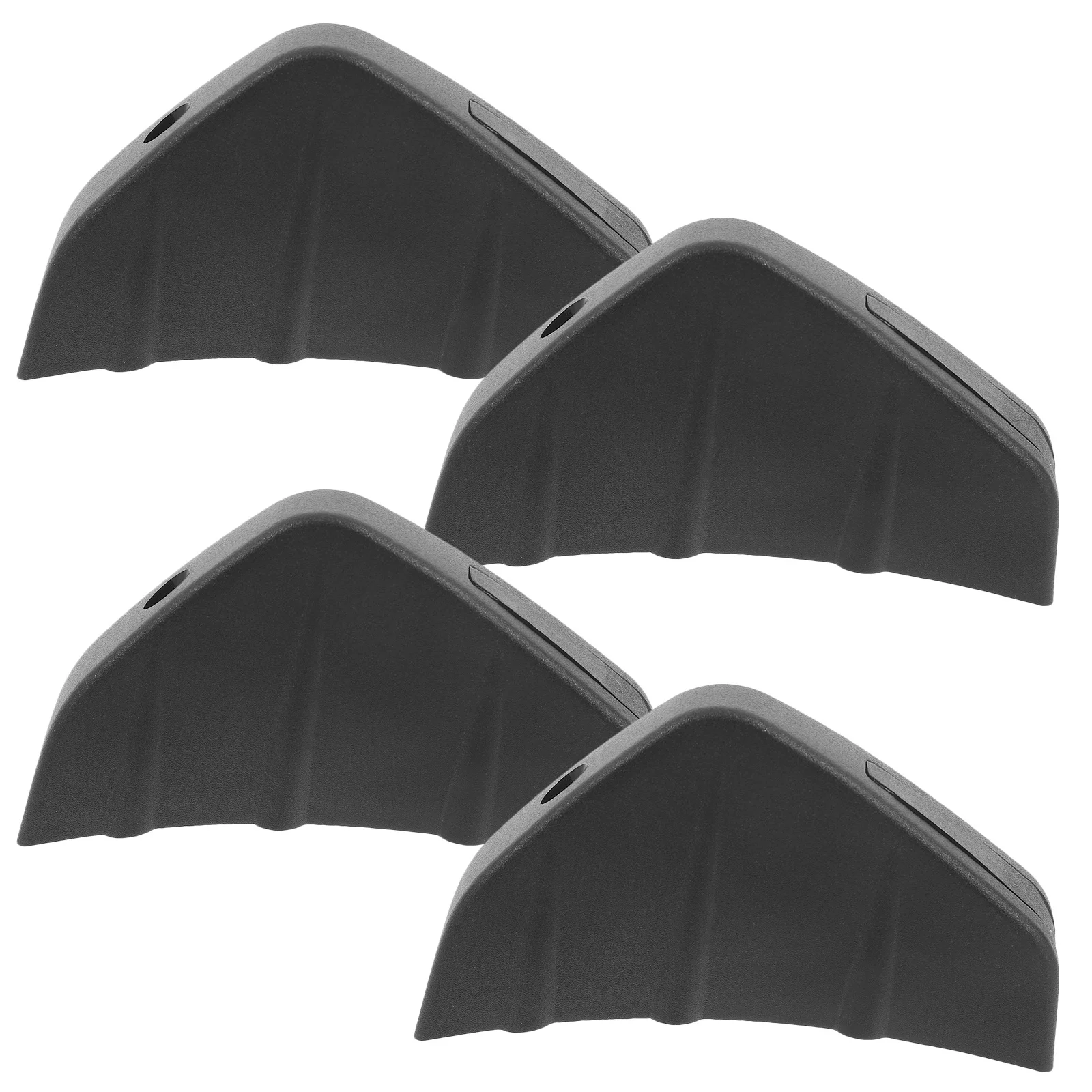

4pcs Rear Bumper Diffuser Spoiler Compact Universal Fit Pp Material Auto Exterior Accessories Smooth Installation Wind