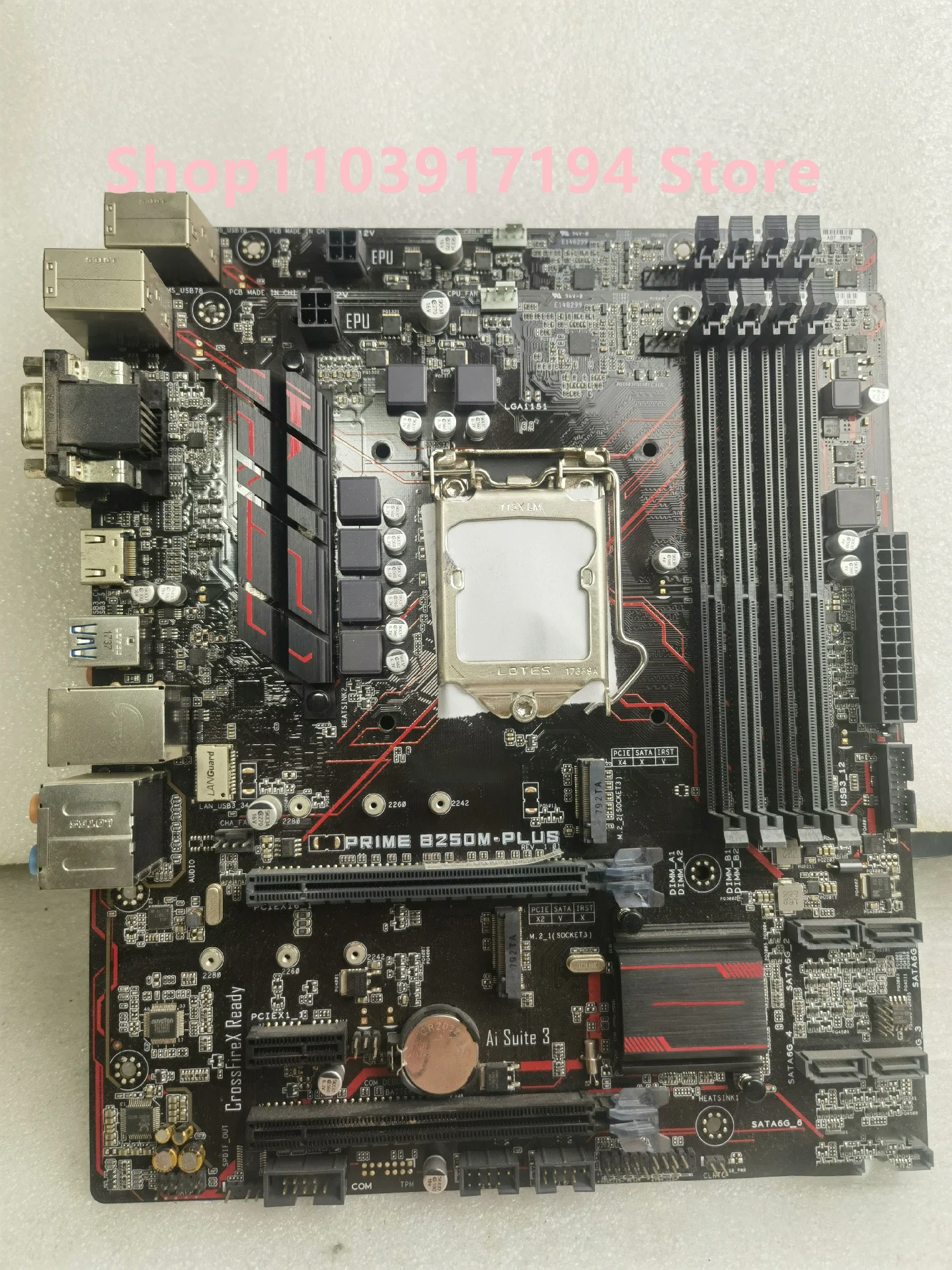 FOR Asus PRIME B250M-PLUS Motherboard , one piece