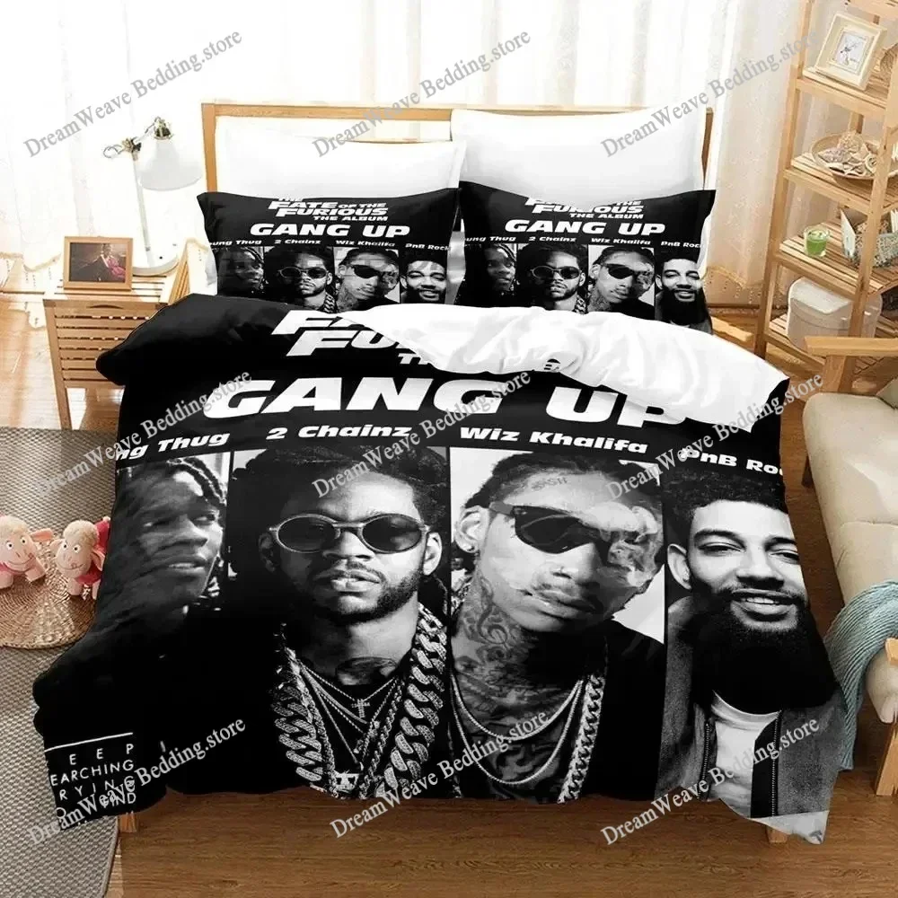 

YoungBoy Never Broke Again Style Duvet Cover Pillow Case Bedding Set Quilt Cover Double Bed Home Textileextile Luxury Gift741