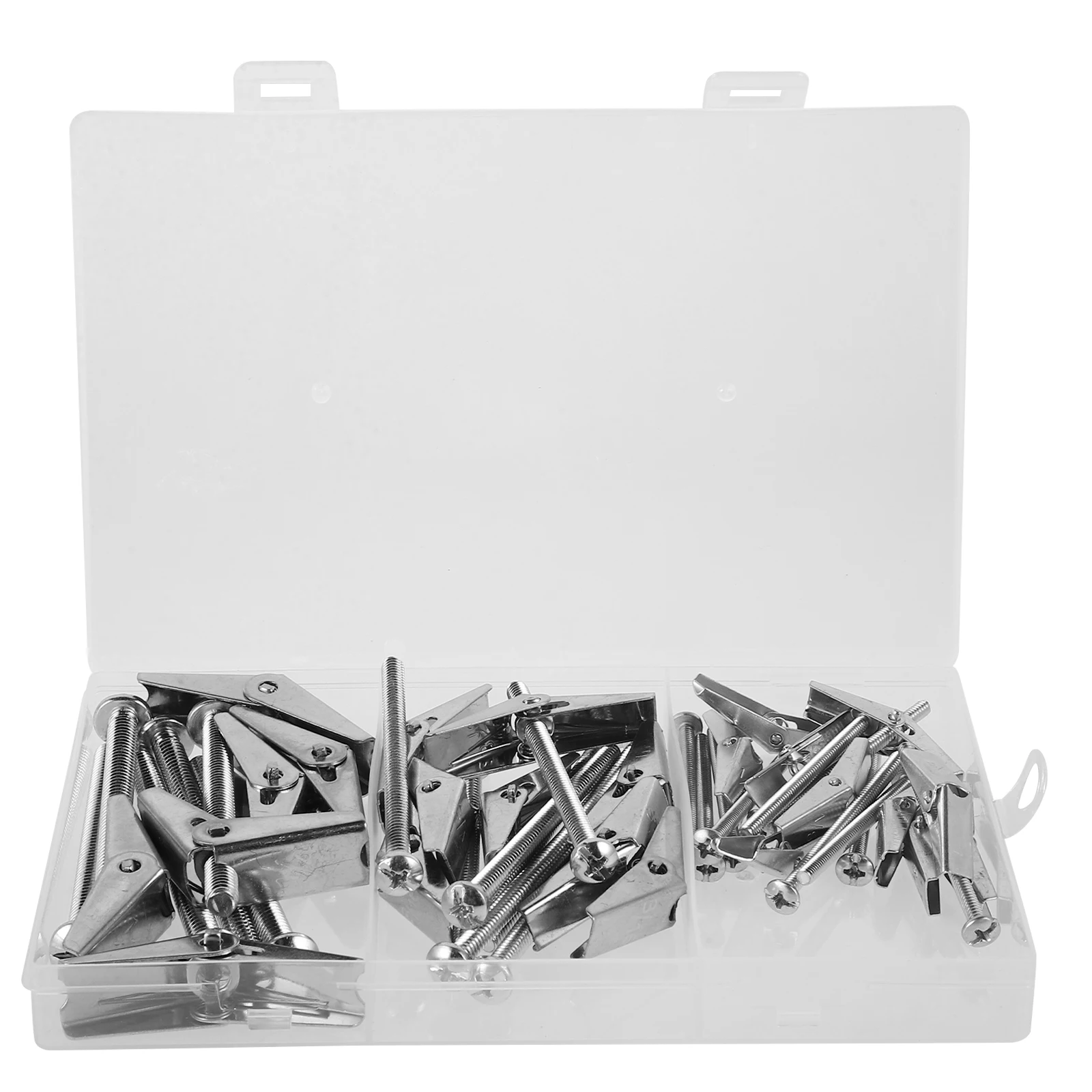 

24pcs Galvanized Steel Toggle Bolts Kit 1/4 3/16 1/8 Drywall Anchors Heavy Duty Plasterboard Fixings Wall Fastener