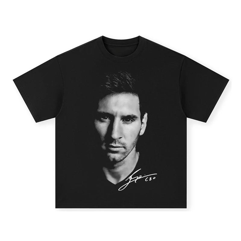 2026 Cristiano Ronaldo Messi Neymar American Football Star Print Short-sleeved T-shirt Men Women Tshirt Clothing Oversize Tee