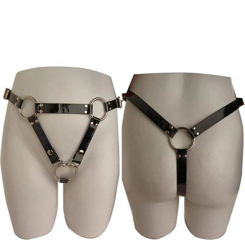 Adjustable Leather Belt Anti-Fall Chastity Harness Reinforced Chastity Cage Aid Belt Adult Sex Toys For Man 18+ Erotic Shop