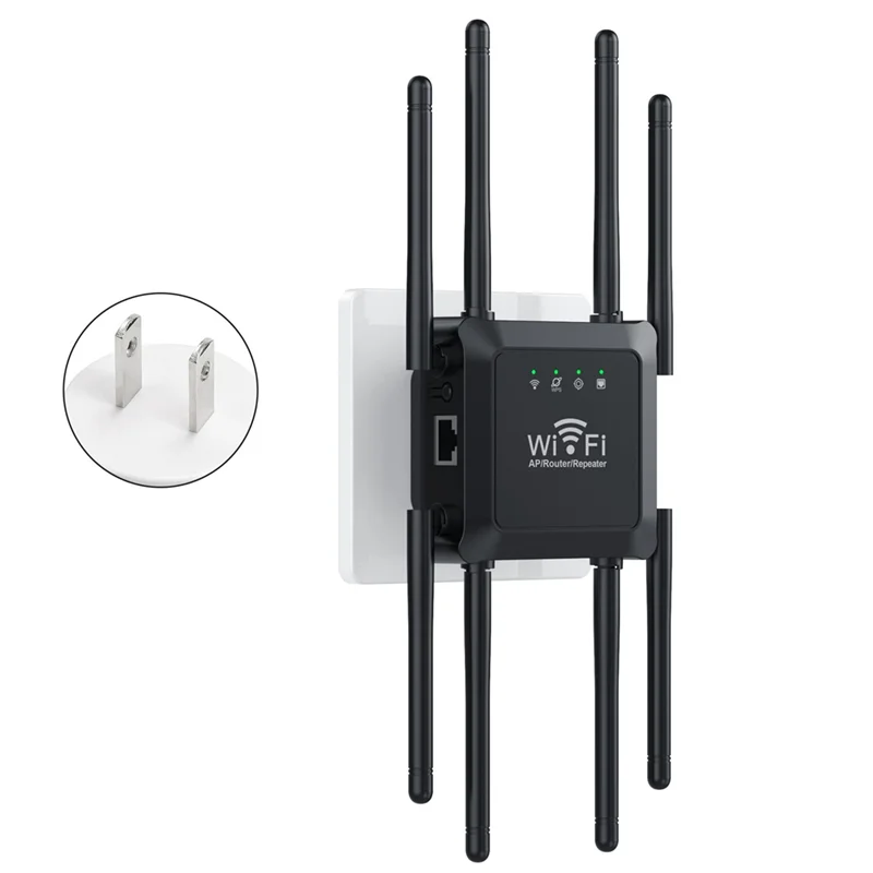 AY14 -New 8-Antenna Wifi Wireless Repeater 300Mbps Signal Amplifier Booster Extender Extender Wireless Router