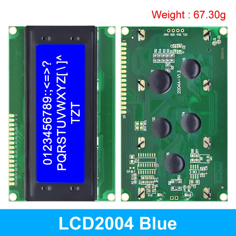 TZT-LCD1602 LCDディスプレイモジュール,青と緑の画面,16x2, 20x4文字