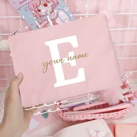 Sacs à cosmétiques de demoiselle d'honneur avec nom personnalisé, trousse de maquillage pour filles, pochette de toilette de voyage, cadeaux d'anniversaire de mariage pour elle 8