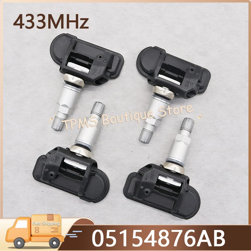 4pcs 433MHz TPMS Sensor 05154876AB For Ram Promaster Alfa Romeo 4C Maserati Ghibli Quattroporte Tire Pressure Monitor Systems