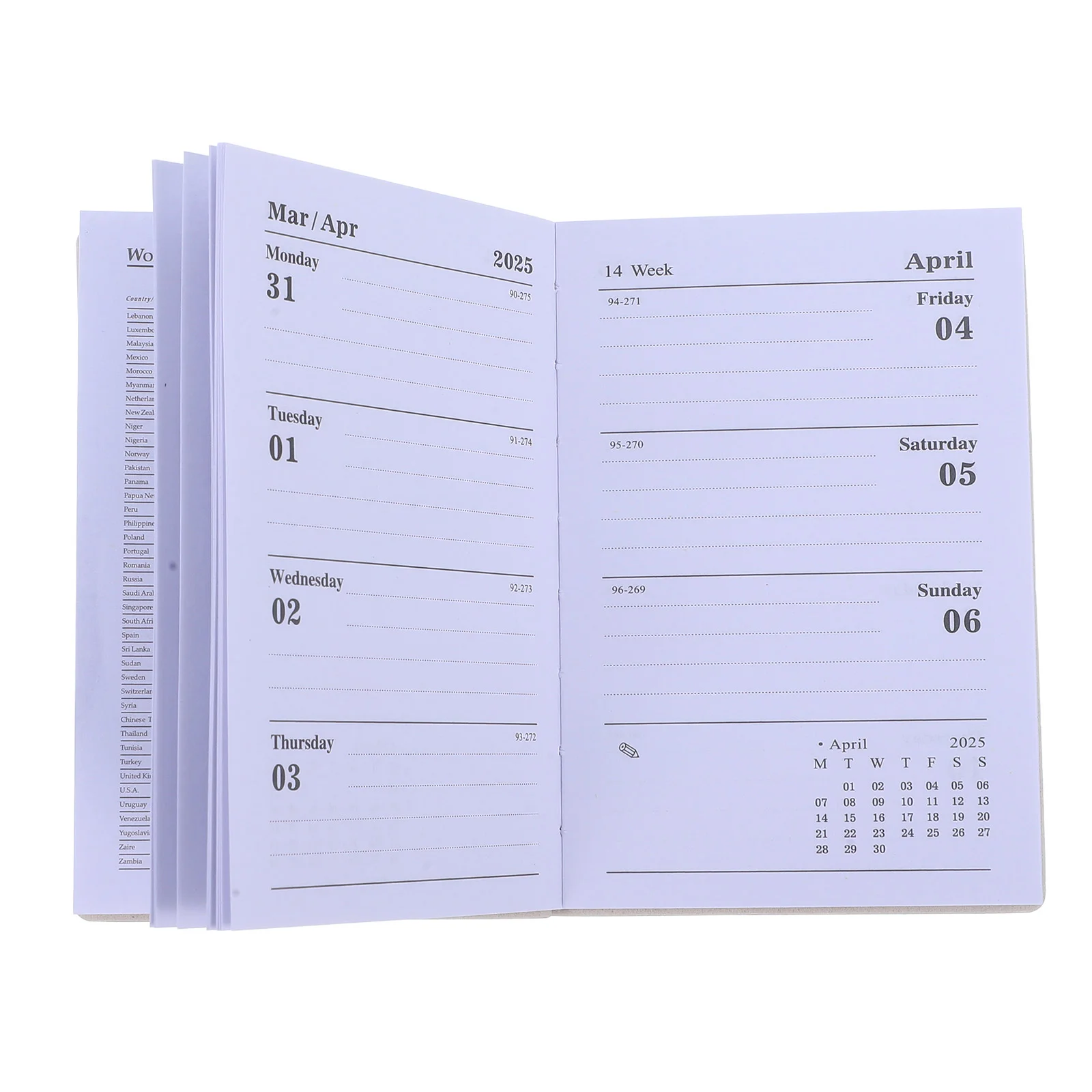 2025 Schedule Mini Agenda Notepad Daily Calendar Academic Planner Convenient Delicate Notebook Books Writing Work