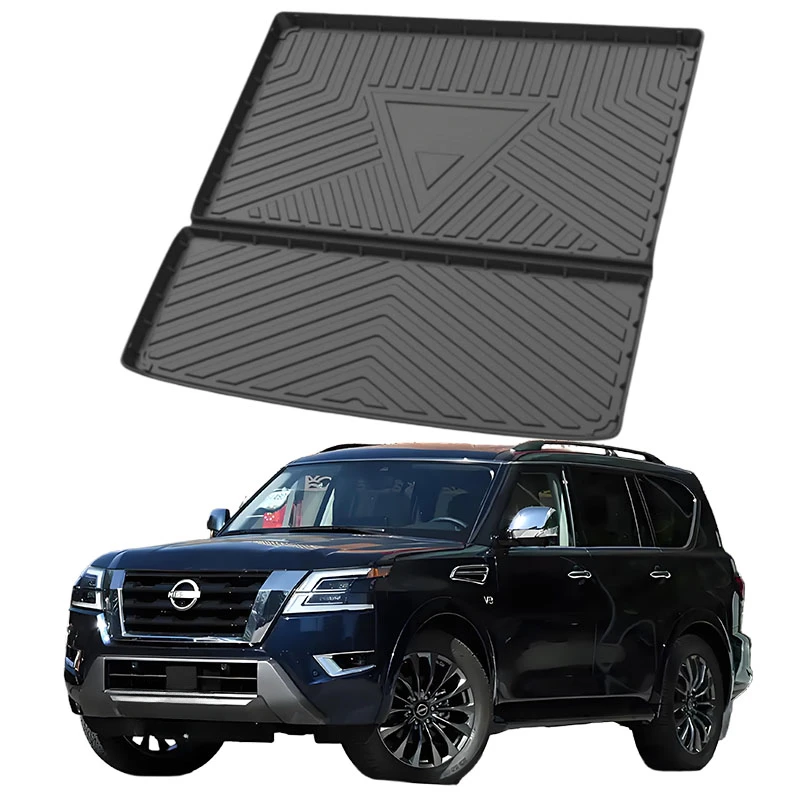 Upgrade TPE Car Rear Trunk Mats Storage Pads Cargo Tray Dustproof Waterproof Protecion Cushion For Nissan Armada Patrol‌ 2010-